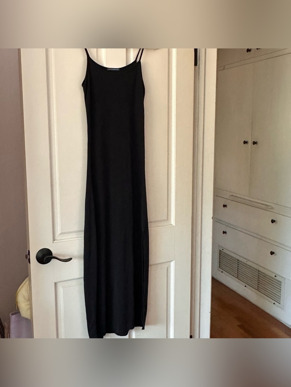 Brandy Melville Black Spaghetti Strap Maxi Dress
